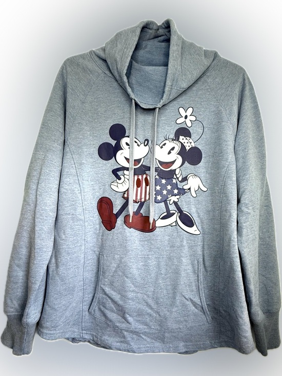 Disney Sweaters - Disney Parks Mickey & Minnie Mouse Stars & Stripes Sweatshirt Women's Size Large